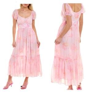 Loveshackfancy Angie midi in summer morning